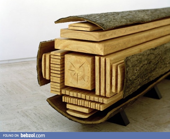 All the boards cut from a single log.