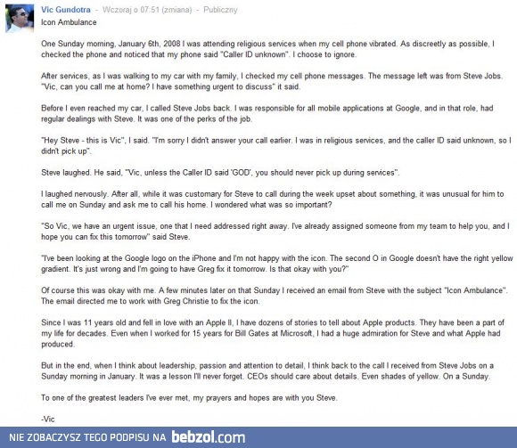 O tym jak Steve Jobs (Apple) dba o szczegóły 