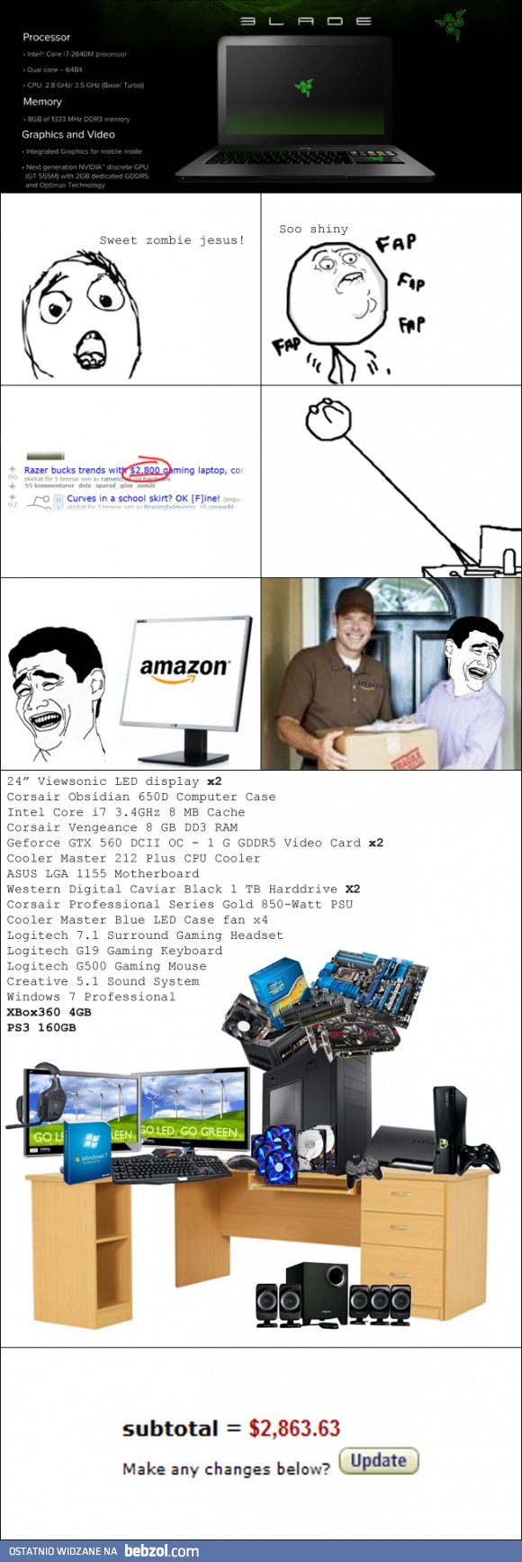 Nowy laptop Razer za jedyne... 2800$