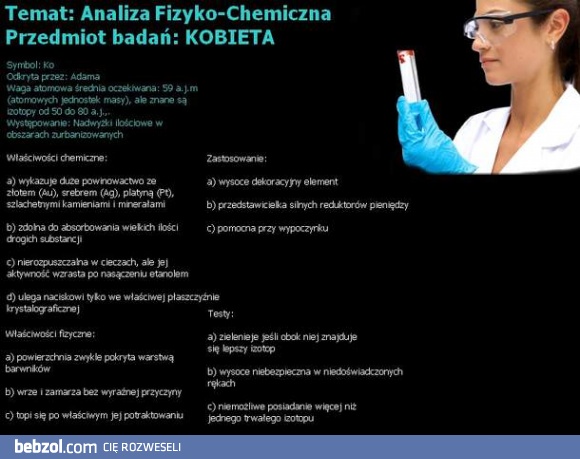 Kobieta przedmiotem badań