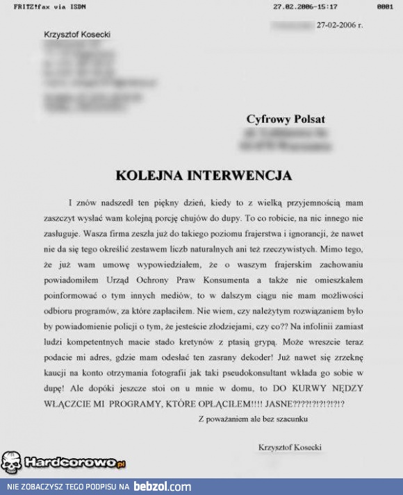 Z poważaniem, ale bez szacunku