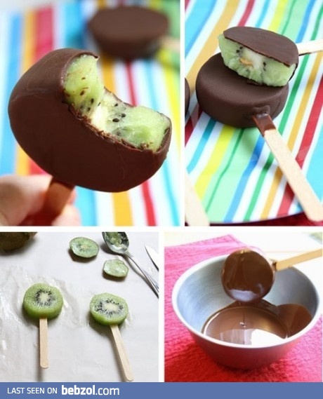 Kiwi in chocolate