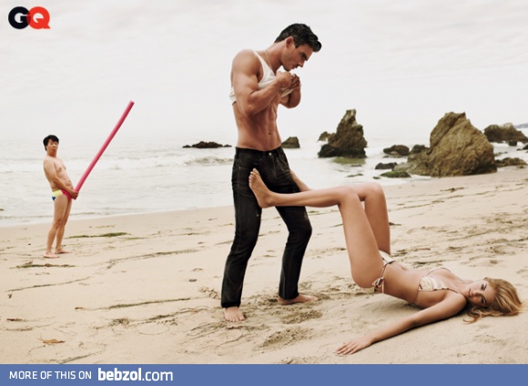 Just posing on the beach