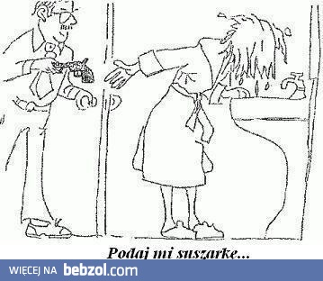 Stary numer z suszarką