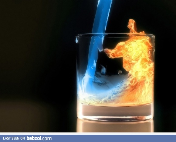 Burning water