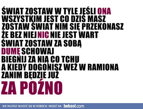 Zanim będzie już za późno..