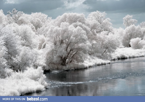 Infrared light photography. Amazing.