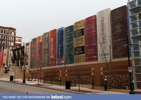 The Kansas City Library is made out of books