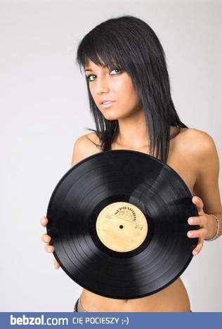 Vinyl i piękna kobieta