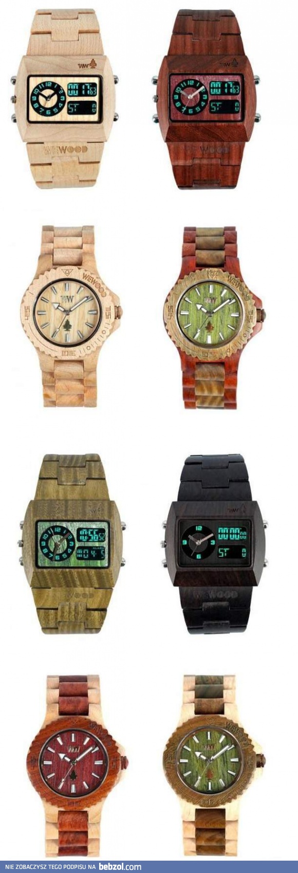 Drewniane zegarki 