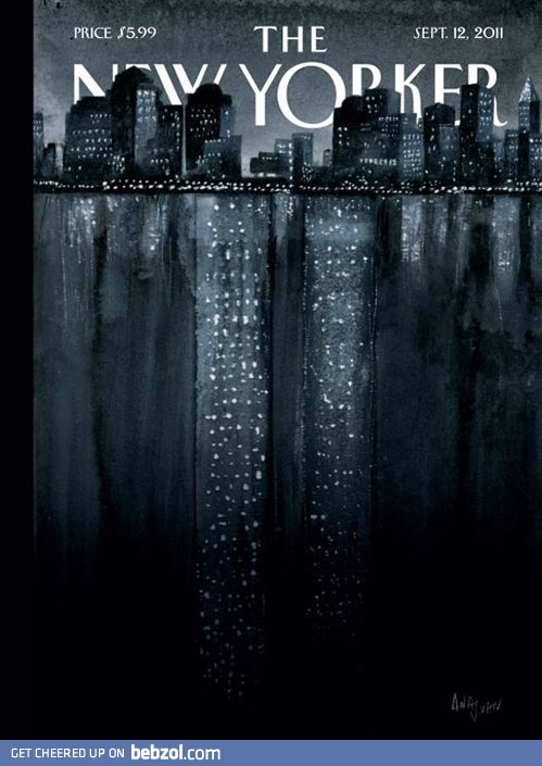 A powerful cover design for the upcoming New Yorker magazine.