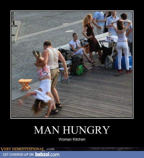 Man hungry