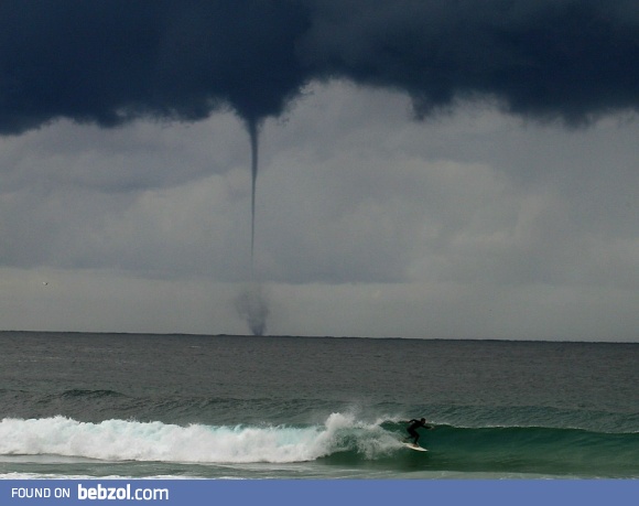 Small tornado off the coast of Australia