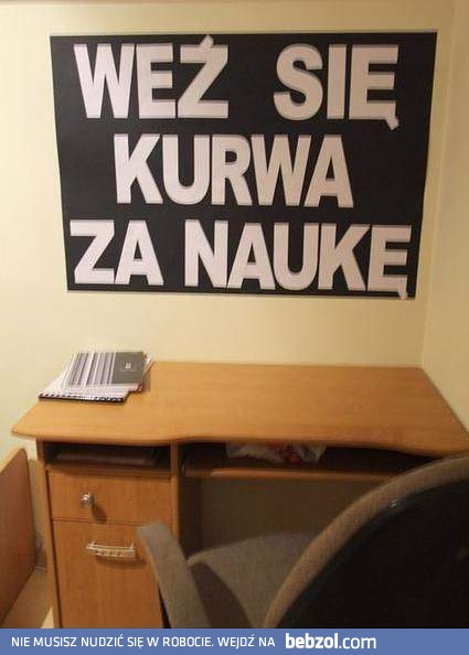 Plakat od rodziców 