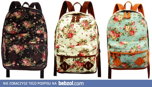 Plecaki w kwiatuszki