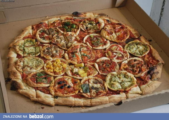 Pizza o wielu smakach