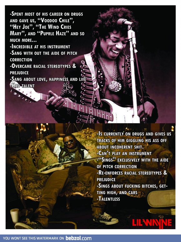 The difference between a musician and a rapper...