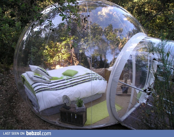 Would you sleep in this? Bubble Bed Surrounded by Nature
