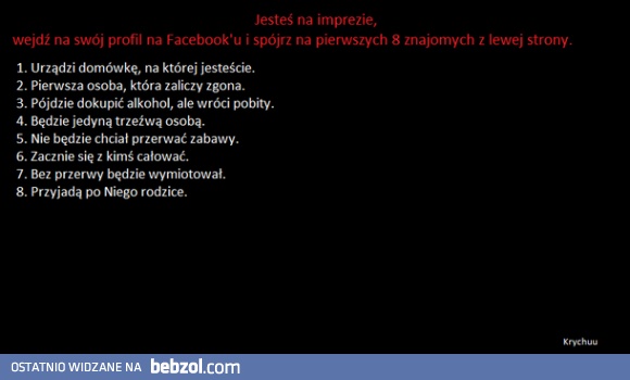 Jesteś na imprezie..