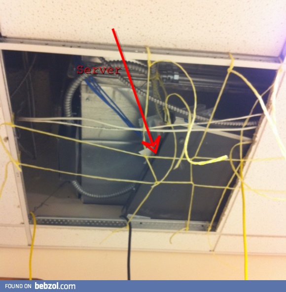 Start new job. Track down missing server. Find this