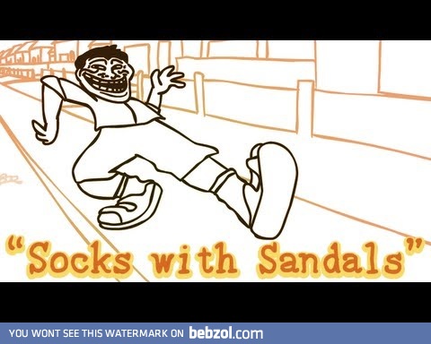 Socks with sandals