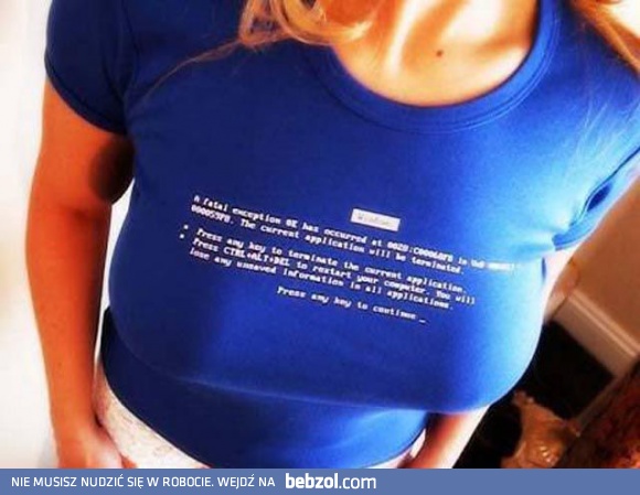 Koszulka z blue screenem