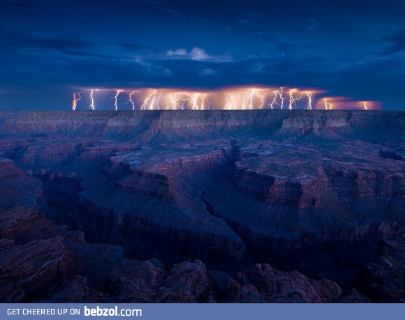The Grand Lightning Show at the Grand Canyon