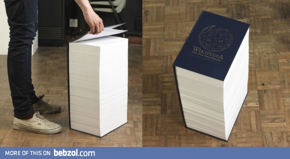 Dude turns all of Wikipedia's featured articles into a 5,000-page book