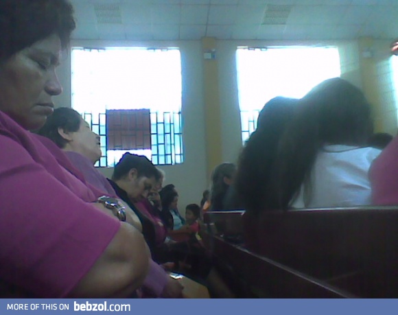My mom and her friends, in the church