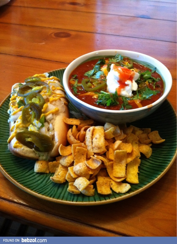 So I made hot dogs for dinner