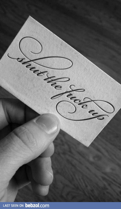 I have a message for you...