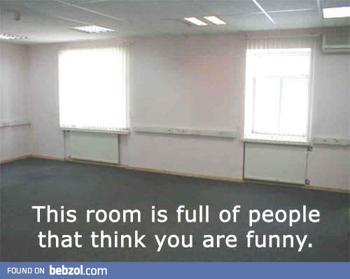 The room full people...