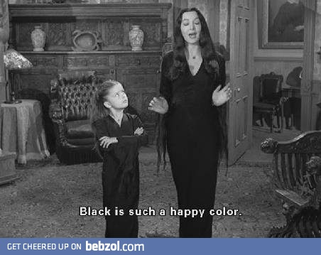 Black is such a happy color