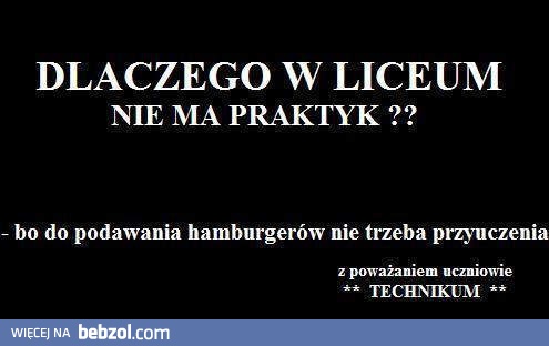 Dlaczego w liceum nie ma 