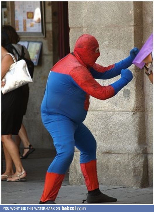Spiderman ate too much