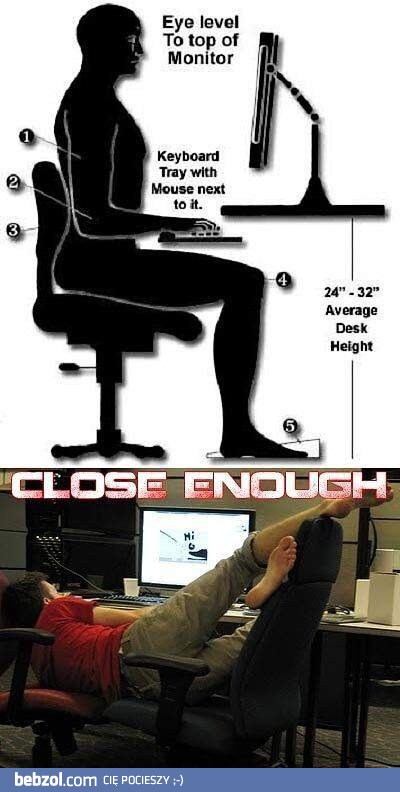 Jak prawidłowo siedzieć przy komputerze?