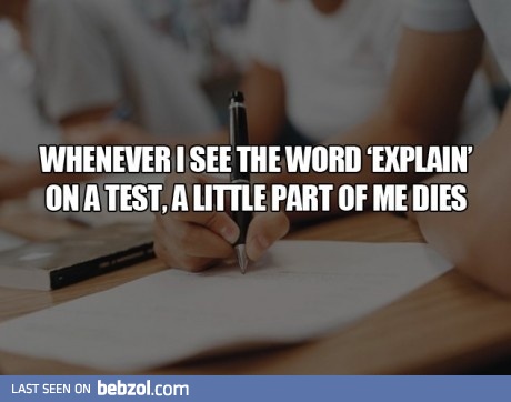 School is killing me softly...