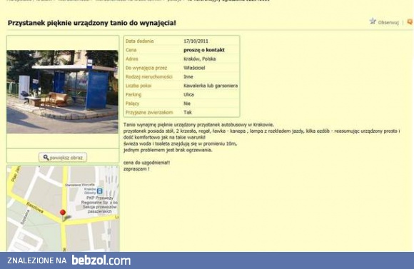 Kto chętny wynająć przystanek?