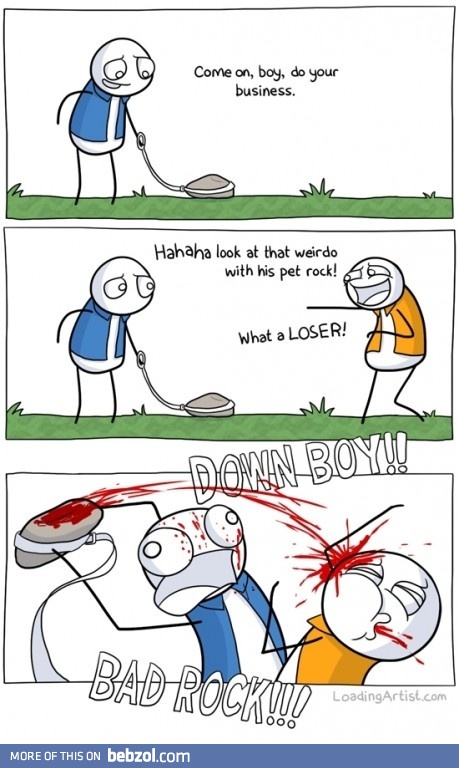 Bad pet rock!
