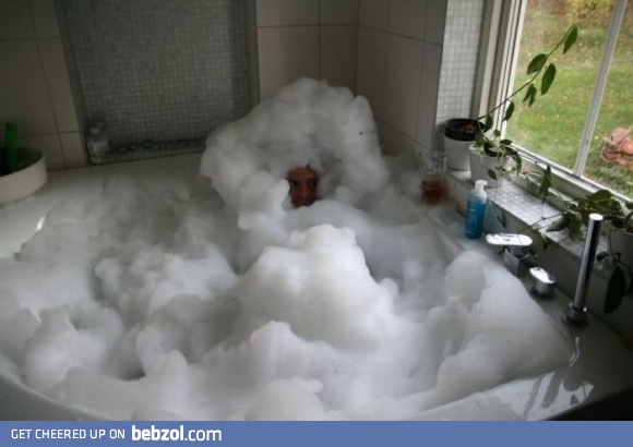 I love bubble baths!