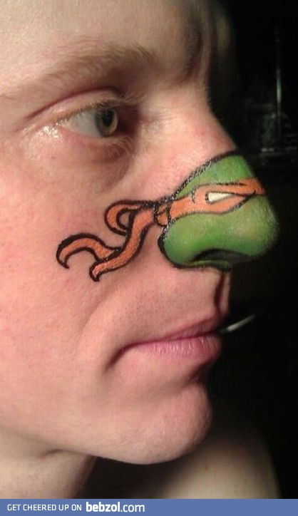 I guess he likes turtles!