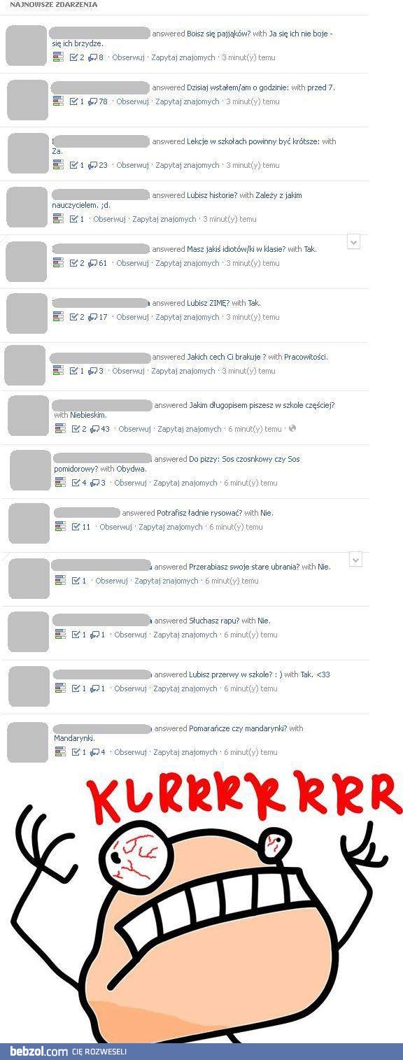 Mam dość ankiet na fejsie!