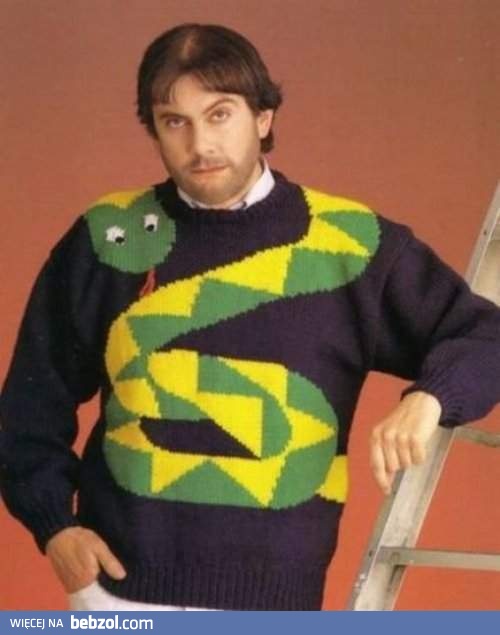 Uroczy sweter z wężem