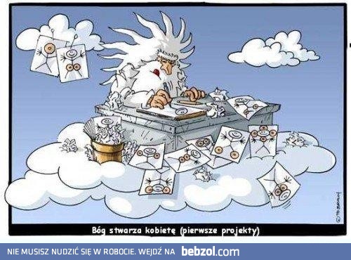 Kobieta - pierwsze projekty