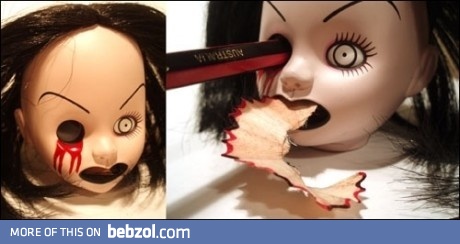 Scary pencil sharpener