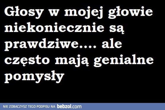 Glosy w mojej głowie...