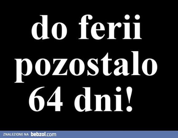 Odliczamy czas do ferii