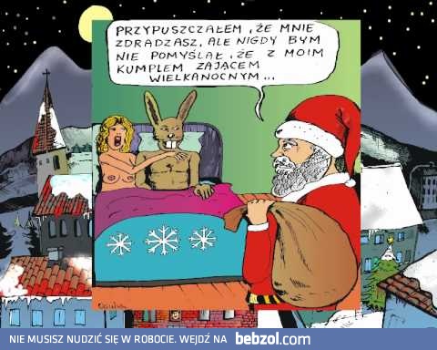 śmieszne rysuki o swiętach i mikołaju