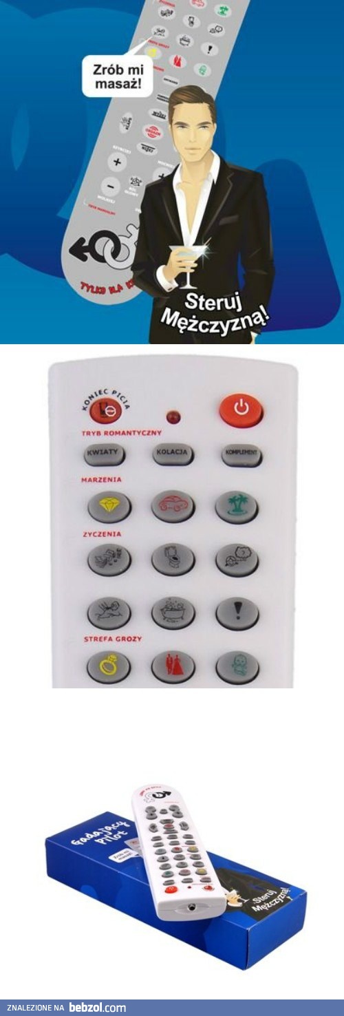 Gadający pilot - steruj mężczyzną