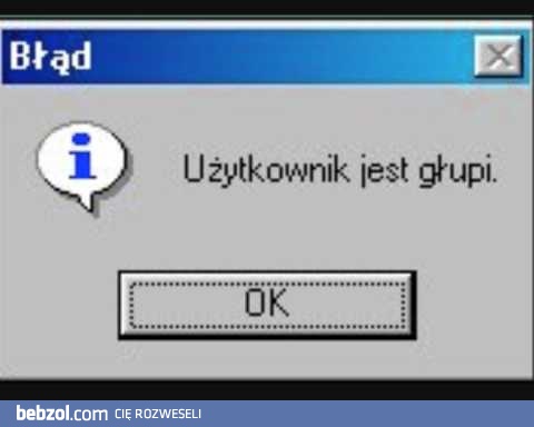 Śmieszne komunikaty w systemie Windows 